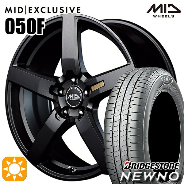 【取付対象】225/60R17 99H ブリヂストン ニューノ MID RMP 050F セミグロスガンメタ 17インチ 7.0J 5H114.3 サマータイヤホイールセット
