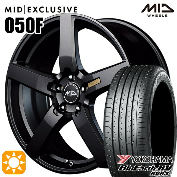 【取付対象】245/35R20 95W XL ヨコハマ ブルーアース RV03 MID RMP 050F セミグロスガンメタ 20インチ 8.5J 5H114.3 サマータイヤホイールセット