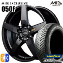 225/45R18 91H グッドイヤー ベクター フォーシーズンズ MID RMP 050F 18インチ 7.0J 5H114.3 セミグロスガンメタ オール...