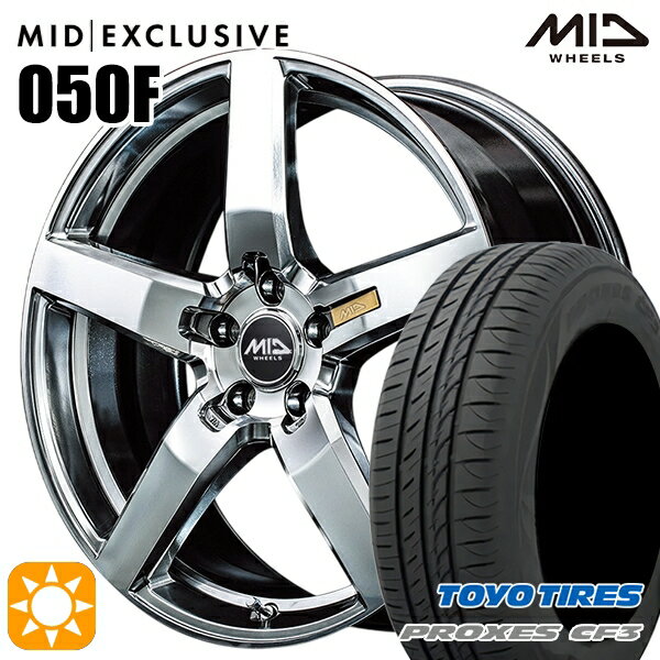 【取付対象】ジェイド アクセラ 225/40R18 92W XL トーヨー プロクセス CF3 MID RMP 050F ハイパーメタルコート/ミラーカット 18インチ 7.0J 5H114.3 サマータイヤホイールセット