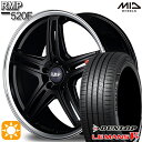 【取付対象】アイシス ノア 215/45R17 91W XL ダンロップ ルマン5+ MID RMP 520F セミグロスブラック/リムポリッシュ 17インチ 7.0J 5H114.3 サマータイヤホイールセット