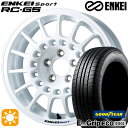 【取付対象】アクア マツダ2 ノート 185/65R15 88H グッドイヤー エフィシェントグリップ EG02 ENKEI エンケイ エンケイ スポーツ RC-G5 ホワイト 15インチ 6.5J 4H100 サマータイヤホイールセット