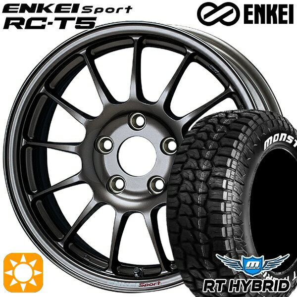 【取付対象】195/65R15 91S RWL モンスタ アールティーハイブリッド ENKEI エンケイスポーツ RC-T5 ダークシルバー 15インチ 6.0J 5H114.3 サマータイヤホイールセット