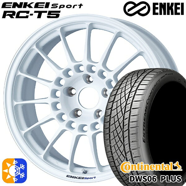 アイシス ノア 215/45R17 91W XL コンチネンタル DWS06+ ENKEI エンケイスポーツ RC-T5 ホワイト 17インチ 7.0J 5H114.3 オールシーズンタイヤホイールセット