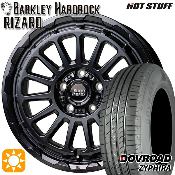 【取付対象】ヤリスクロス 205/65R16 95H DOVROAD ザイファイラ HotStuff バークレイ ハードロック リザード セミグロスブラック 16インチ 7.0J 5H114.3 サマータイヤホイールセット