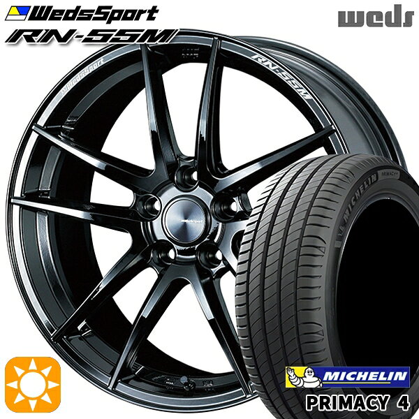 乐天商城 - 【取付対象】マークX レクサスIS 235/40R19 96W XL VOL ミシュラン プライマシー4 Weds ウェッズスポーツ RN55M グロスブラック 19インチ 8.0J 5H114.3 サマータイヤホイールセット