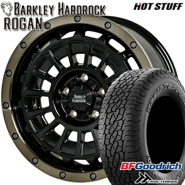 【取付対象】225/65R17 102T ORWL BFグッドリッチ トレールテレーン HotStuff バークレイハードロック ローガン BK/BRC 17インチ 7.0J 5H114.3 サマータイヤホイールセット