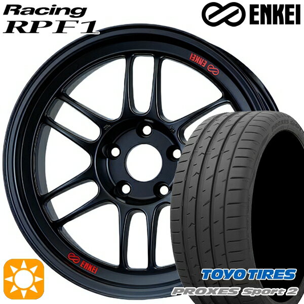 【取付対象】225/45R18 95Y XL トーヨー プロクセススポーツ2 ENKEI エンケイレーシング RPF1 マットブラック 18インチ 7.5J 5H114.3 サマータイヤホイールセット