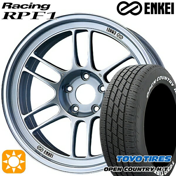 【取付対象】デリカD5 アウトランダー 225/55R18 98H トーヨー オープンカントリー H/T2 WL ENKEI エンケイレーシング RPF1 シルバー 18インチ 7.5J 5H114.3 サマータイヤホイールセット