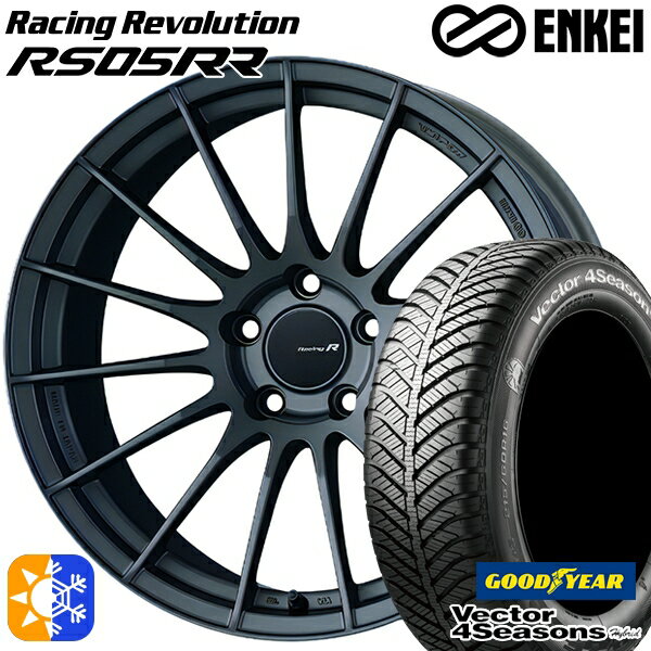 BMW F32/F33/F36 225/45R18 91H グッドイヤー ベクター フォーシーズンズ ENKEI エンケイ RS05RR マットダークガンメタリック 18インチ 8.5J 5H120 オールシーズンタイヤホイールセット