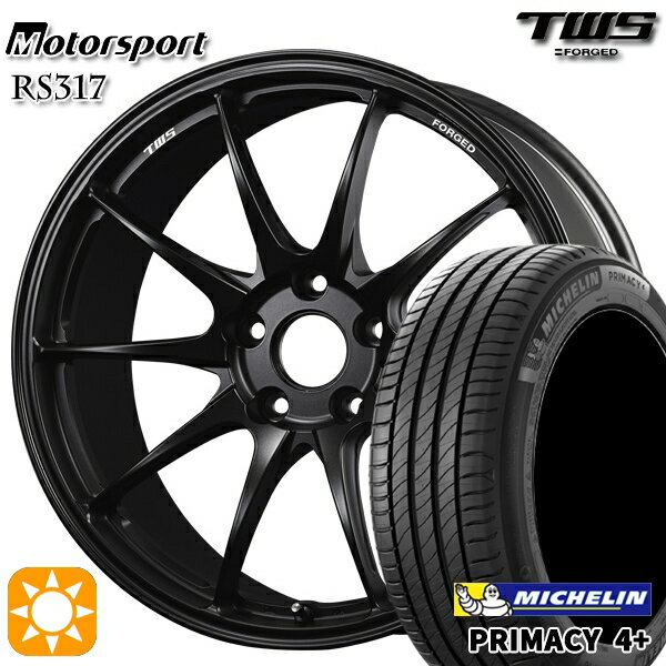 【取付対象】BMW F32/F33/F36 225/45R18 95W XL ミシュラン プライマシー4プラス TWS モータースポーツ RS317 フラットグラファイトブラック 18インチ 8.0J 5H120 サマータイヤホイールセット