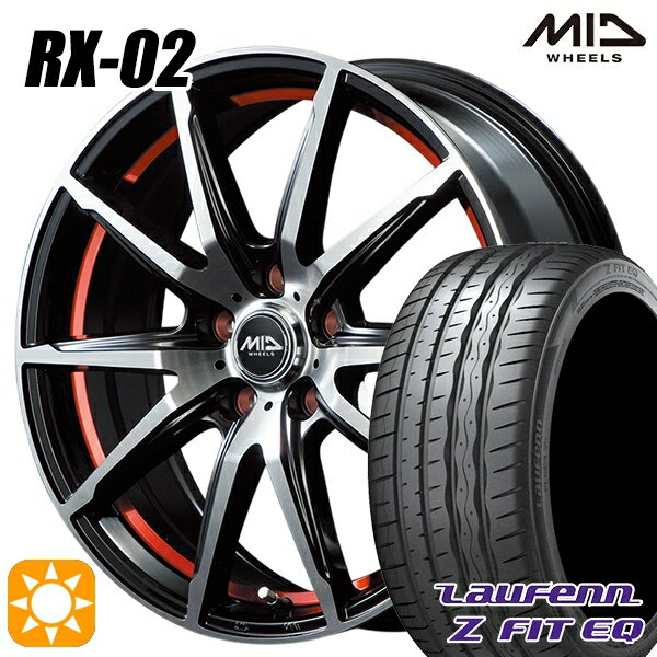 【取付対象】225/45R18 95Y XL ラウフェン Z FIT EQ LK03 MID シュナイダー RX02 RX810 BP/アンダーカットレッド 18インチ 7.0J 5H114.3 サマータイヤホイールセット