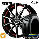【取付対象】170シエンタ 185/60R15 84H グッドイヤー エフィシェントグリップ EG02 MID シュナイダー RX810 RX810 BP/アンダーカットレッド 15インチ 6.0J 5H100 サマータイヤホイールセット