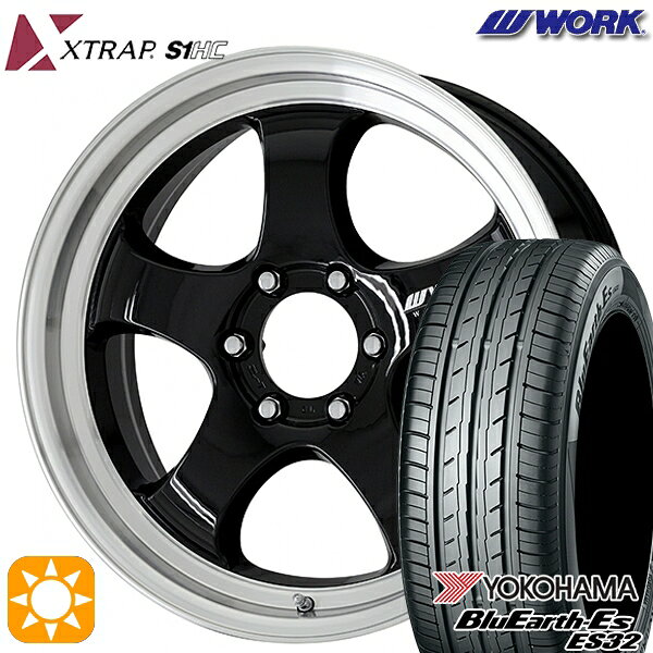 【取付対象】215/60R17 96H ヨコハマ ブルーアース ES32 WORK ワーク XTRAP S1HC ブラックダイヤカットリム 17インチ 6.5J 6H139.7 サマータイヤホイールセット