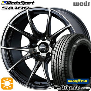 【取付対象】アイシス ノア/ヴォクシー 215/45R17 91W XL グッドイヤー エフィシェントグリップ エコ EG01 Weds ウェッズスポーツ SA10R ZBB（ゼブラブラックブライト） 17インチ 7.5J 5H114.3 サマータイヤホイールセット