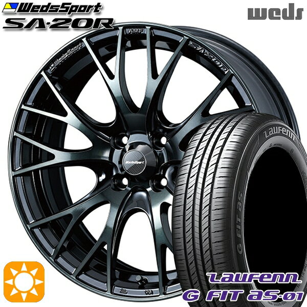 【取付対象】マツダ2 ノート 185/65R15 88H ラウフェン G FIT as-01 LH42 Weds ウェッズスポーツ SA20R WBC（ウォースブラッククリアー） 15インチ 6.0J 4H100 サマータイヤホイールセット