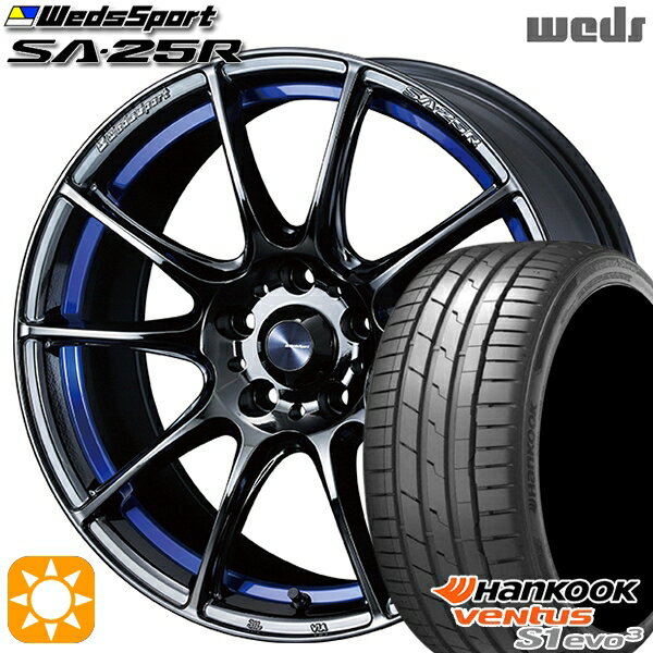 【取付対象】セレナ 215/40R18 89Y XL ハンコック veNtus S1 evo3 K127 Weds ウェッズスポーツ SA25R BLCII（ブルーライトクロームツー） 18インチ 7.5J 5H114.3 サマータイヤホイールセット