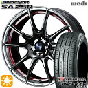 【取付対象】セレナ 215/40R18 85W ヨコハマ ブルーアース ES32 Weds ウェッズスポーツ SA25R RLC (レッドライトクローム) 18インチ 7.5J 5H114.3 サマータイヤホイールセット