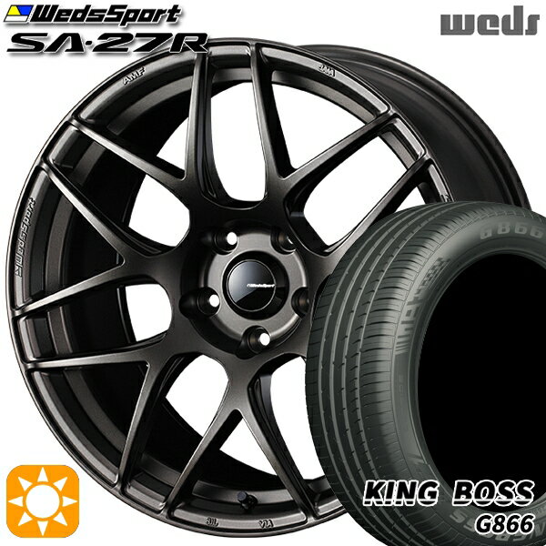 【取付対象】215/50R17 95W XL キングボス G866 Weds ウェッズスポーツ SA27R EJ-BRONZE（EJプロンズ） 17インチ 7.0J 5H100 サマータイヤホイールセット