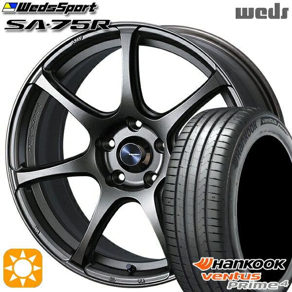 5/25 ポイント最大39倍★225/60R17 99V ハンコック veNtus PRime4 K135A Weds ウェッズスポーツ SA75R EJ-BRONZE (イージェーブロンズ) 17インチ 7.0J 5H114.3 サマータイヤホイールセット