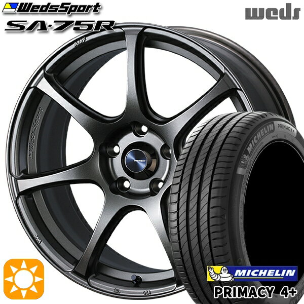 【取付対象】アイシス ノア 215/45R17 91W XL ミシュラン プライマシー4プラス Weds ウェッズスポーツ SA75R EJ-BRONZE (イージェーブロンズ) 17インチ 7.0J 5H114.3 サマータイヤホイールセット