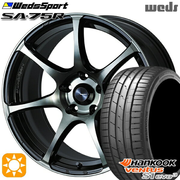 【取付対象】セレナ 215/40R18 89Y XL ハンコック veNtus S1 evo3 K127 Weds ウェッズスポーツ SA75R WBC (ウォースブラッククリアー) 18インチ 7.5J 5H114.3 サマータイヤホイールセット