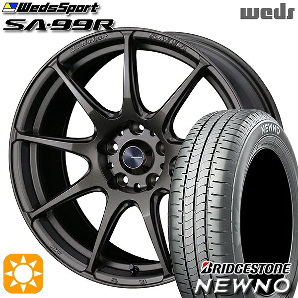 【取付対象】195/45R17 81W ブリヂストン ニューノ Weds ウェッズスポーツ SA99R EJ-ブロンズ 17インチ 6.5J 4H100 サマータイヤホイールセット
