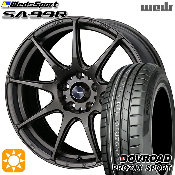 【取付対象】マツダ2 ノート 205/45R17 88W XL DOVROAD プロザックススポーツ Weds ウェッズスポーツ SA99R EJ-ブロンズ 17インチ 6.5J 4H100 サマータイヤホイールセット