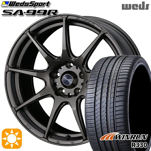 【取付対象】フォレスターSK9/SKE エクストレイル 225/55R17 101W XL ウィンラン R330 Weds ウェッズスポーツ SA99R EJ-ブロンズ 17インチ 7.0J 5H114.3 サマータイヤホイールセット
