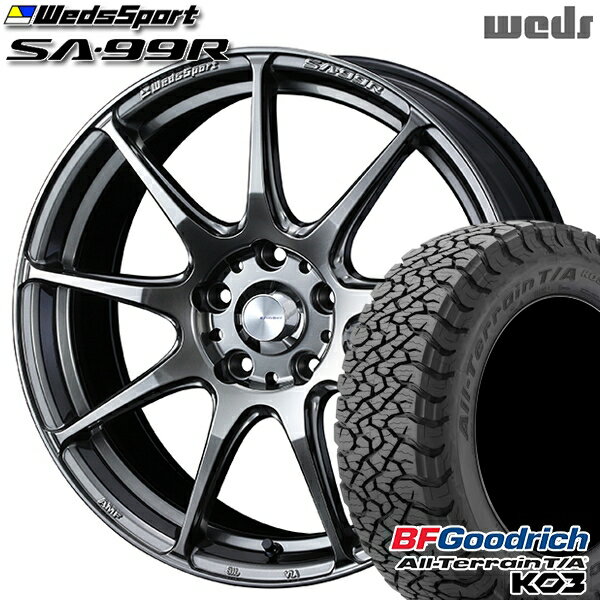 【取付対象】225/65R17 107/103S RBL BFグッドリッチ オールテレーン T/A KO3 Weds ウェッズスポーツ SA99R PSB (プラチナシルバーブラック) 17インチ 7.0J 5H114.3 サマータイヤホイールセット