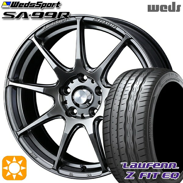 【取付対象】225/45R18 95Y XL ラウフェン Z FIT EQ LK03 Weds ウェッズスポーツ SA99R PSB (プラチナシルバーブラック) 18インチ 8.5J 5H114.3 サマータイヤホイールセット