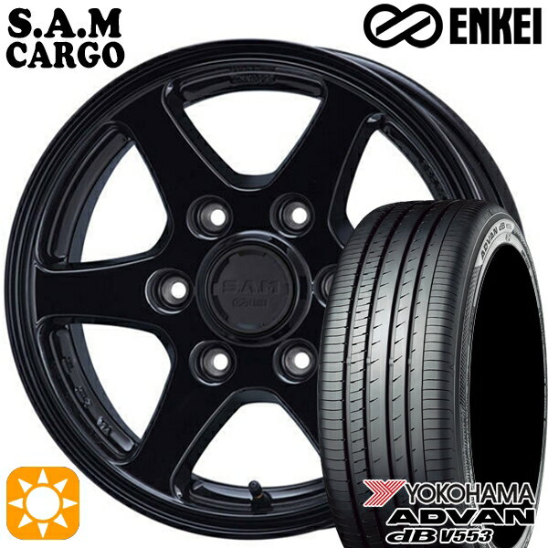 【取付対象】200系ハイエース 215/60R17 96H ヨコハマ アドバンデシベル V553 ENKEI S.A.M カーゴ ブラック 17インチ 6.5J 6H139.7 サマータイヤホイールセット