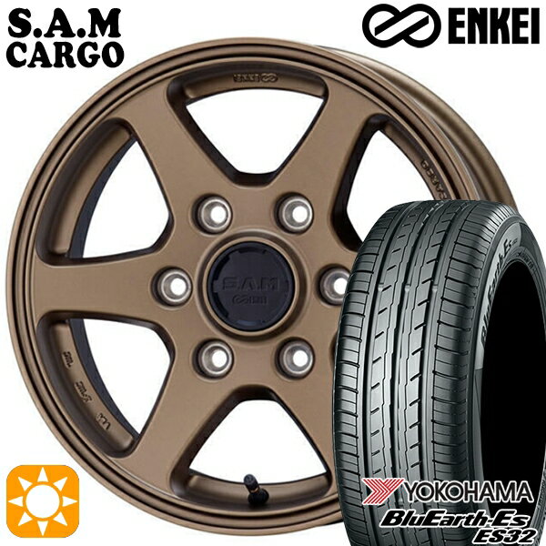 【取付対象】215/60R17 96H ヨコハマ ブルーアース ES32 ENKEI S.A.M カーゴ マットブロンズ 17インチ 6.5J 6H139.7 サマータイヤホイールセット