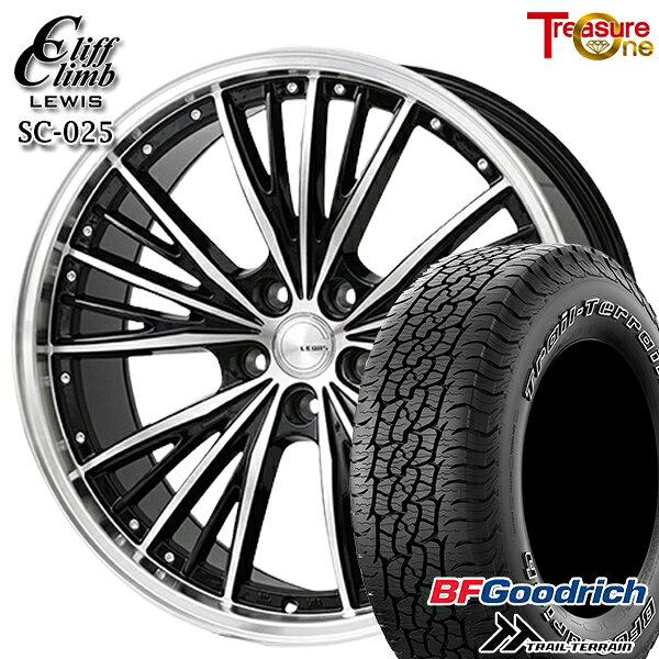 【取付対象】225/65R17 102T ORWL BFグッドリッチ トレールテレーン トレジャーワン クリフクライム ルイス SC025 17インチ 7.0J 5H114.3 サマータイヤホイールセット