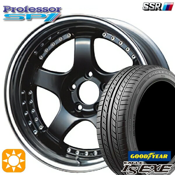 225/40R19 93W XL グッドイヤー イーグル LSEXE SSR プロフェッサー SP1 ブラック 19インチ 8.0J 5H114.3 新品 サマータイヤホイール 4本セット 送料無料