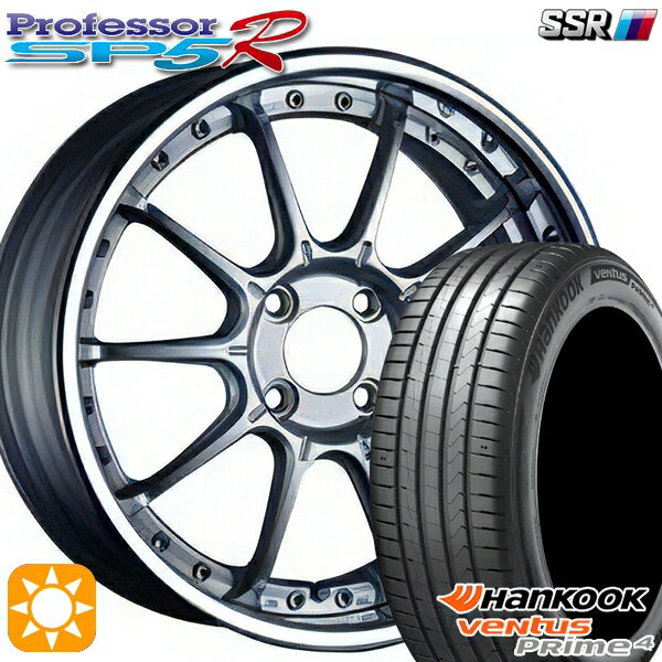 【取付対象】205/45R17 88V XL ハンコック veNtus PRime4 K135 SSR プロフェッサー SP5R ハイブライトシルバー 17インチ 6.0J 4H100 サマータイヤホイールセット