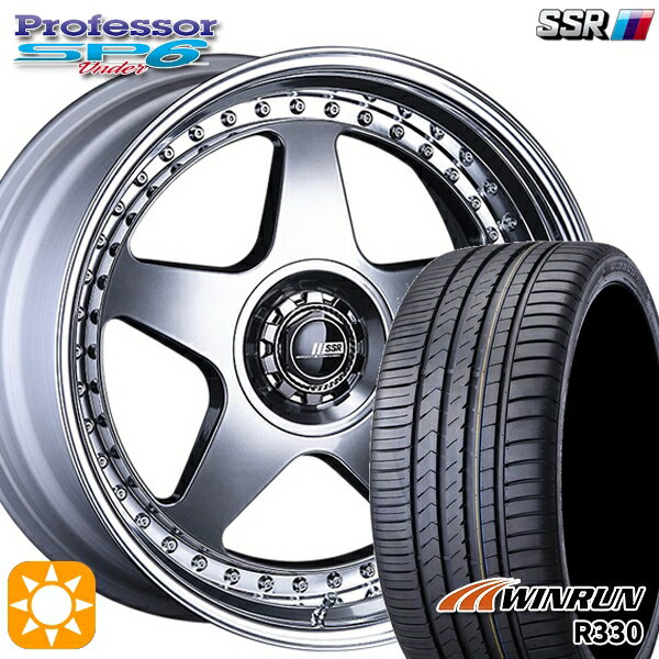 215/35R19 85W XL ウィンラン R330 SSR プロフェッサー SP6 チタンシルバー 19インチ 8.0J 5H114.3 新品 サマータイヤホイール 4本セット 送料無料