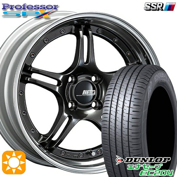 【取付対象】195/50R16 88V XL ダンロップ エナセーブ EC204 SSR プロフェッサー SPX プリズムダークガンメタ 16インチ 6.0J 4H100 サマータイヤホイールセット