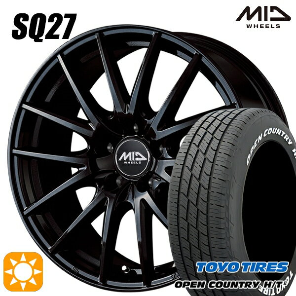【取付対象】30/50プリウス 185/65R15 88H トーヨー オープンカントリー H/T2 WL MID シュナイダー SQ27 メタリックブラック 15インチ 6.0J 5H100 サマータイヤホイールセット