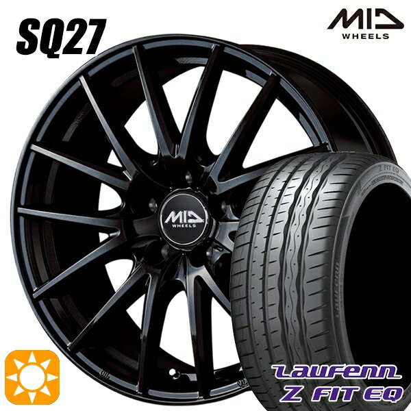 【取付対象】アクセラ アテンザ 215/45R18 93Y XL ラウフェン Z FIT EQ LK03 MID シュナイダー SQ27 メタリックブラック 18インチ 7.0J 5H114.3 サマータイヤホイールセット
