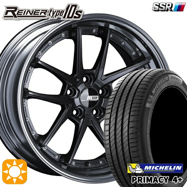 【取付対象】235/55R18 104V XL ミシュラン プライマシー4プラス SSR ライナー タイプ 10R プリズムダークガンメタ 18インチ 7.5J 5H114.3 サマータイヤホイールセット