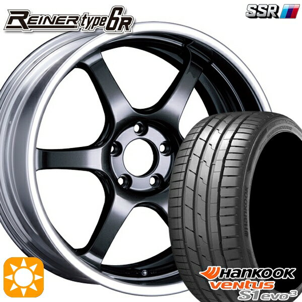 【取付対象】215/35R19 85Y XL ハンコック veNtus S1 evo3 K127 SSR ライナー タイプ 6R プリズムダークガンメタ 19インチ 7.5J 5H114.3 サマータイヤホイールセット