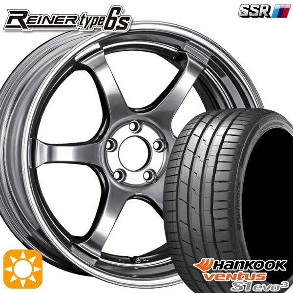 【取付対象】215/35R19 85Y XL ハンコック veNtus S1 evo3 K127 SSR ライナー タイプ 6S チタンシルバー 19インチ 8.0J 5H114.3 サマータイヤホイールセット