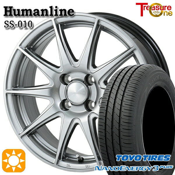 【取付対象】195/45R16 80W トーヨー ナノエナジー3プラス トレジャーワン ヒューマンライン SS010 ダークグレー 16インチ 6.0J 4H100 +42/+50 サマータイヤホイールセット