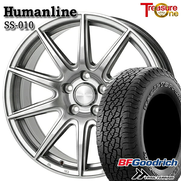 【取付対象】225/65R17 102T ORWL BFグッドリッチ トレールテレーン トレジャーワン ヒューマンライン SS010 ダークグレー 17インチ 7.0J 5H114.3 +38/+48/+53 サマータイヤホイールセット