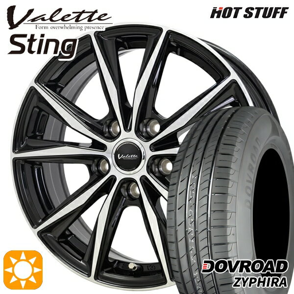 【取付対象】エスティマ ストリーム 205/65R15 94H DOVROAD ザイファイラ ホットスタッフ ヴァレット スティング BK/P 15インチ 6.0J 5H114.3 サマータイヤホイールセット