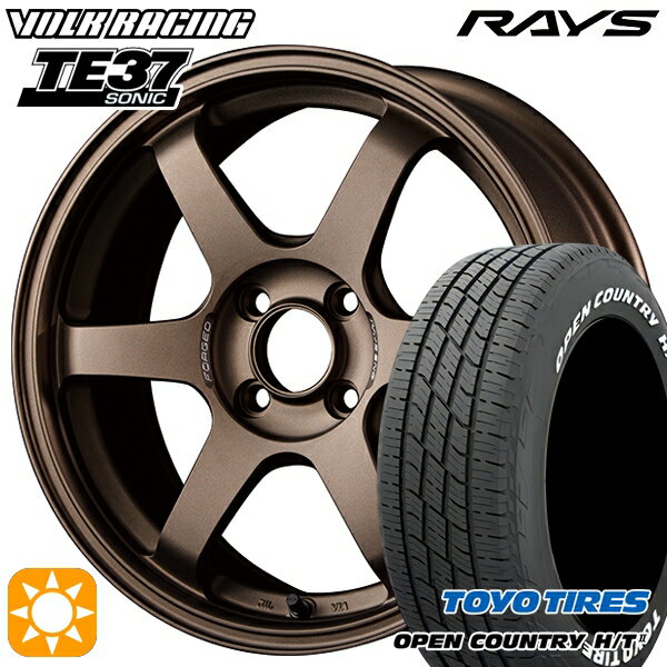 【取付対象】フィット アクア 185/60R15 84H トーヨー オープンカントリー H/T2 WL RAYS ボルクレーシング TE37 ソニック BR 15インチ 6.0J 4H100 サマータイヤホイールセット