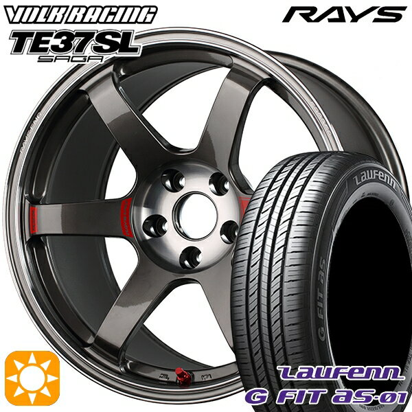 【取付対象】175/65R15 84H ラウフェン G FIT as-01 LH42 RAYS ボルクレーシング TE37 ソニック SL PG 15インチ 6.0J 4H100 サマータイヤホイールセット