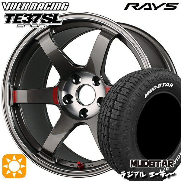 【取付対象】175/65R15 88H XL マッドスター ラジアル A/T ホワイトレター RAYS ボルクレーシング TE37 ソニック SL PG 15インチ 6.0J 4H100 サマータイヤホイールセット