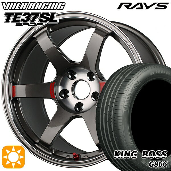 5/15ポイント5倍★215/45R17 91W XL キングボス G866 RAYS ボルクレーシング TE37 サーガSL PG 17インチ 7.5J 5H114.3 サマータイヤホイールセット